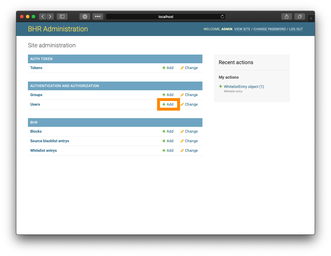 BHR User 1